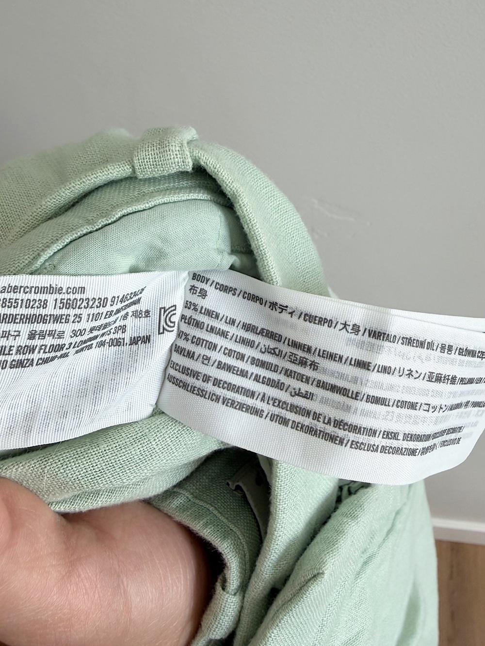 Abercrombie Tailored Wide Leg Trouser Pant in Green - Picture 7 of 7